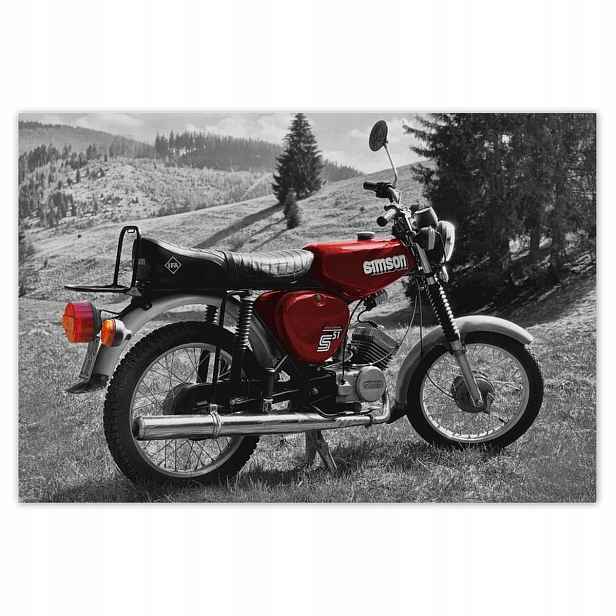 Plakáty 185x125 Červený Simson S51 E