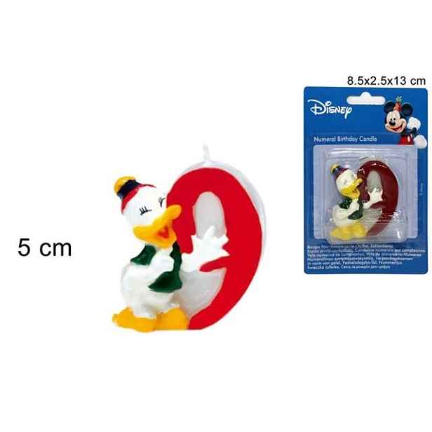 PROHOME - Svíčka číslice 9 Disney