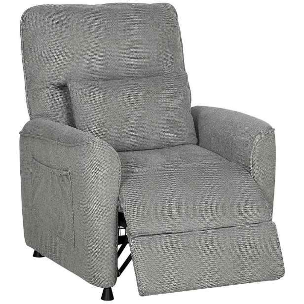 HOMCOM MASÁŽNÍ křeslo, polyester, tmavě šedá