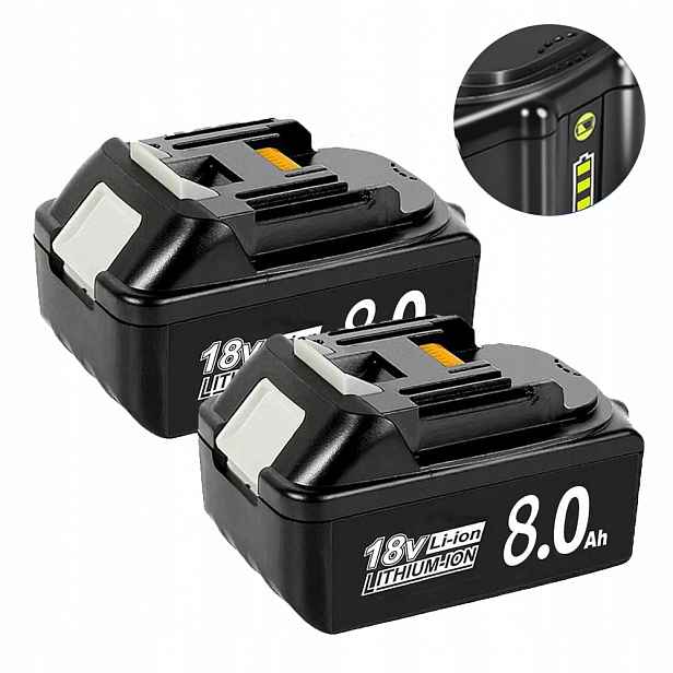 2x Akumulátor Baterie pro Makita BL1850 BL1860B BL1840 BL1835 BL1830 8AH 18V