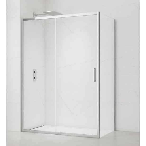 Sprchové dveře obdélník 100x195 cm Siko TEX chrom lesklý SIKOTEXD100STENA80