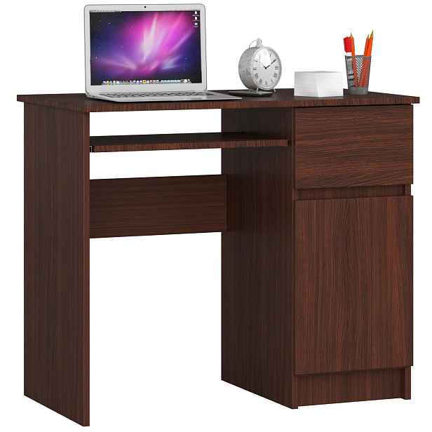 Ak furniture Psací stůl PIKSEL 90 cm wenge pravý