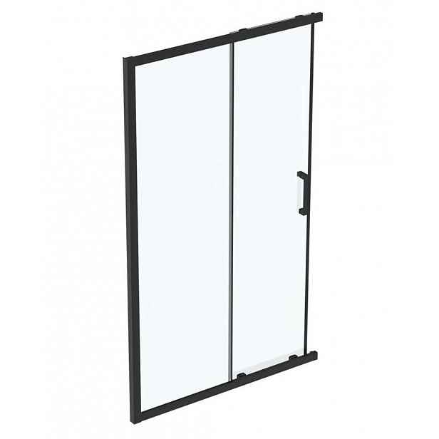 Ideal Standard Connect 2 - Sprchové dveře posuvné, dvoudílné, 120 cm, černá/čiré sklo K9264V3