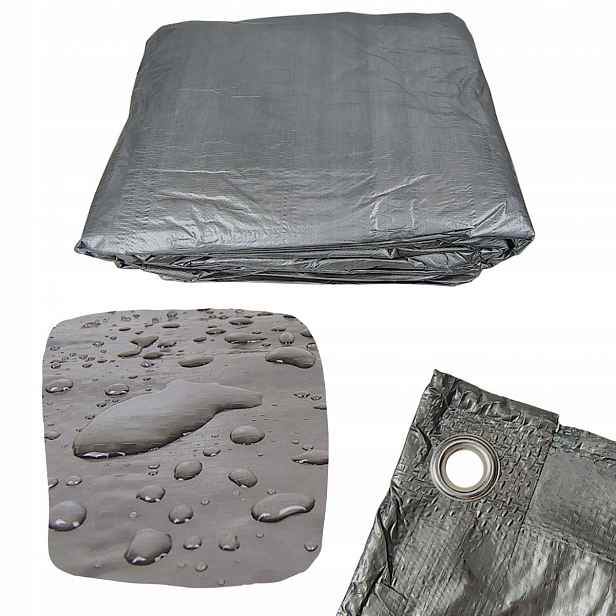Plachta 120g/m2 Silná 8x10 Stříbrná Voděodolná Uv++