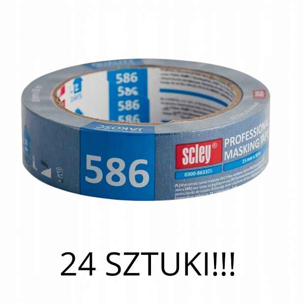 Set 24-PAK Odolná Modrá Malířská Páska 25MMx33M Scley