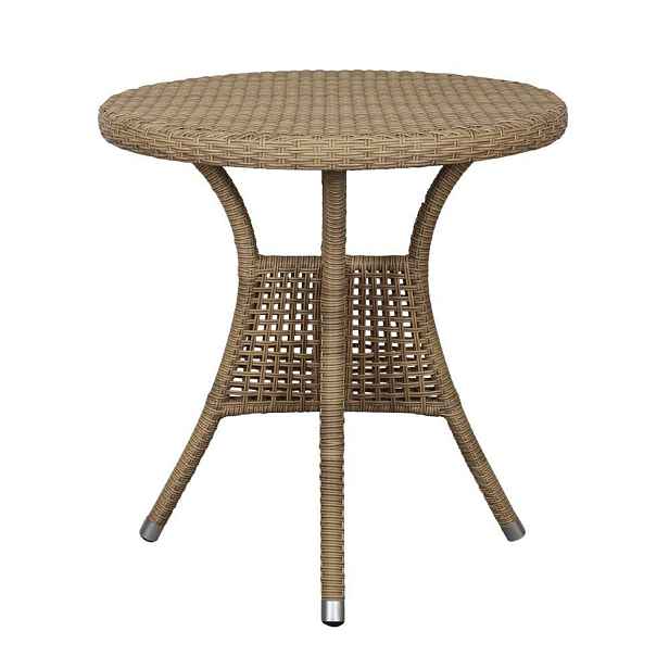 Venkovní bistro stůl La Rochelle s výpletem - Ø 70*74 cm Chic Antique