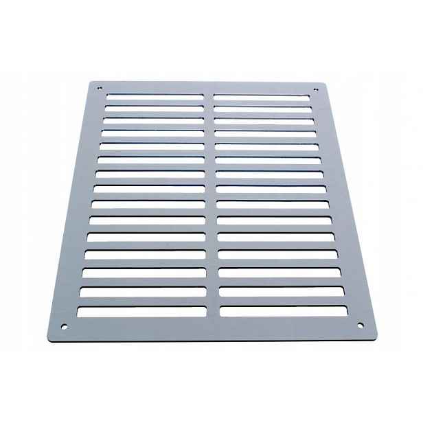Ventilační Mřížka Povrchová hliníková Dibond 3 mm 250 x 350 mm Stříbrná