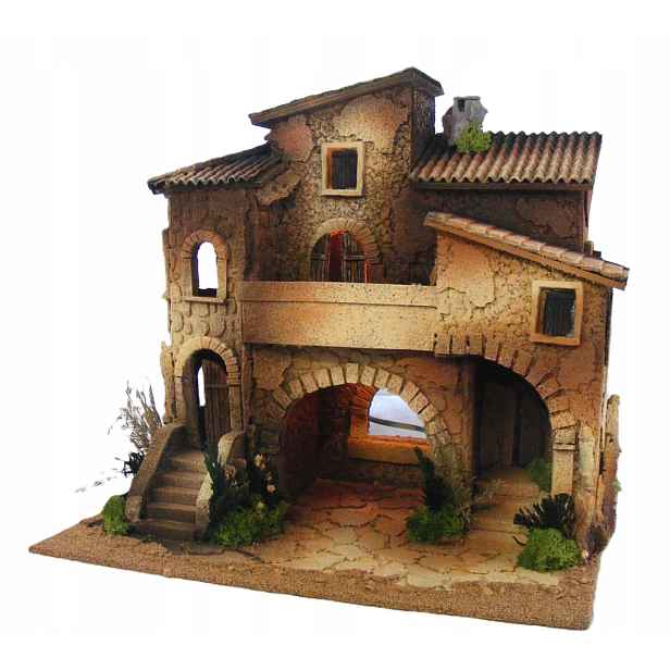 Betlém s plným osvětlením – 40x30x36 cm
