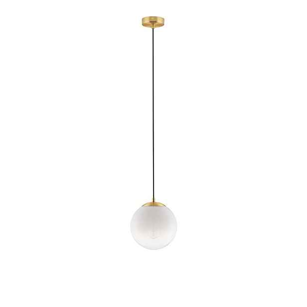 Bílé/ve zlaté barvě skleněné závěsné svítidlo ø 20 cm Vita – Nova Luce