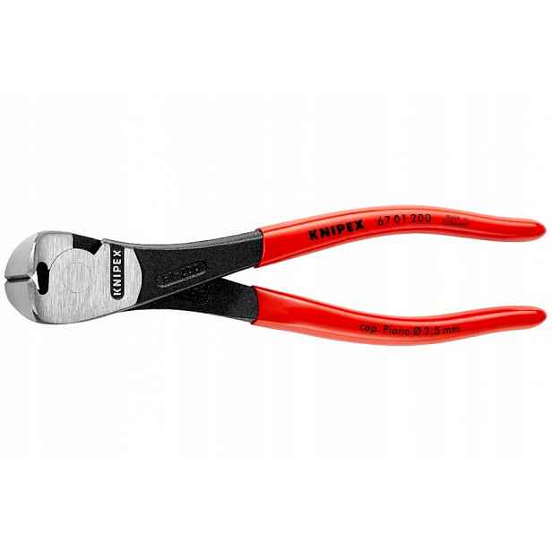 Čelní štípací kleště Knipex zesílené, 200 mm, 64 Hrc, vysoký převodový poměr