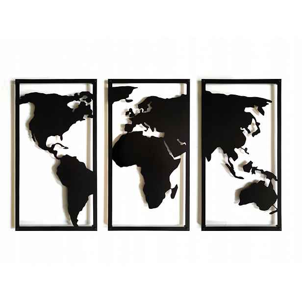 *decolicious, dekorace Mapa Světa 3D Triptyk