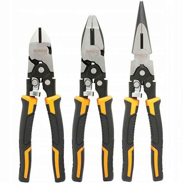 DeWalt DWHT0-70485 sada kombinovaných kleští 3ks, kalené čelisti, převodova