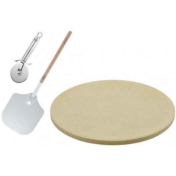 Rösle Bbq pizza set, 3 ks (pizza kámen, lopatka, kráječ) 25427R