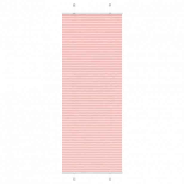 vidaXL Plisovaná roleta růžová 45x200 cm Šířka látky 44,4 cm Polyester