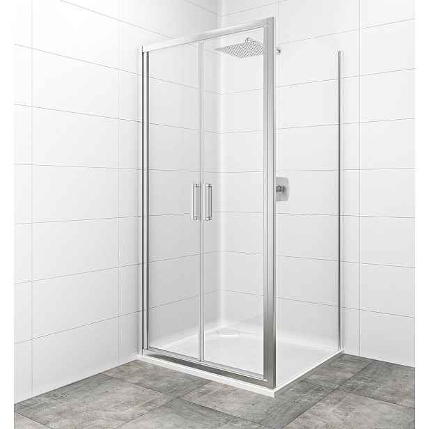 Sprchové dveře obdélník 90x195 cm Siko TEX chrom lesklý SIKOTEXL90STENA100