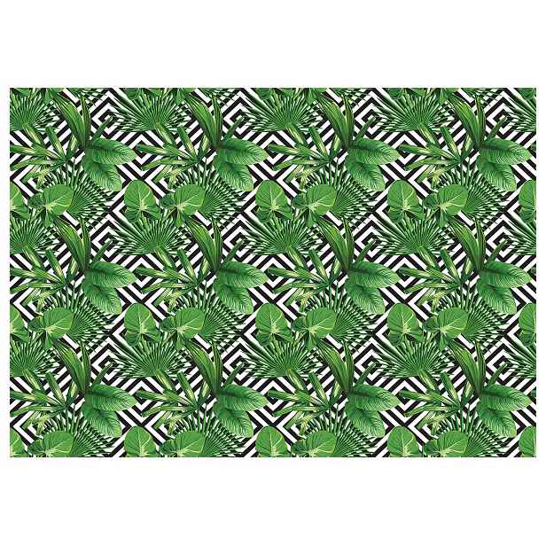 Fototapeta Tropické geometrie listy s vinylovým efektem 520x318 lepidlo