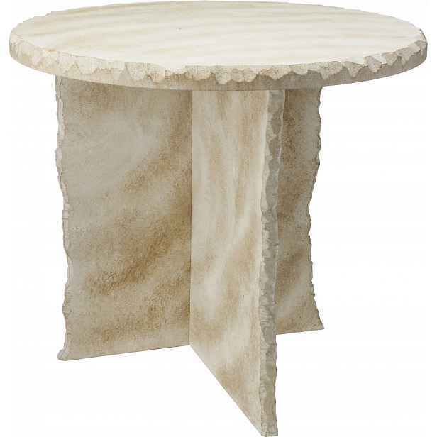 Stolek 40x35 cm mramor, pomocný kámen na kávu do obývacího pokoje, imitace kamene