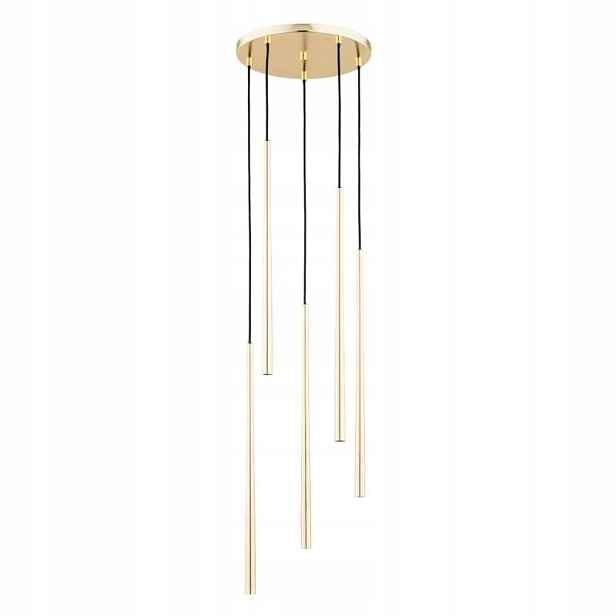 Alfa Závěsná lampa Carmen zlatá 5xG9 tuby 120 cm IP20