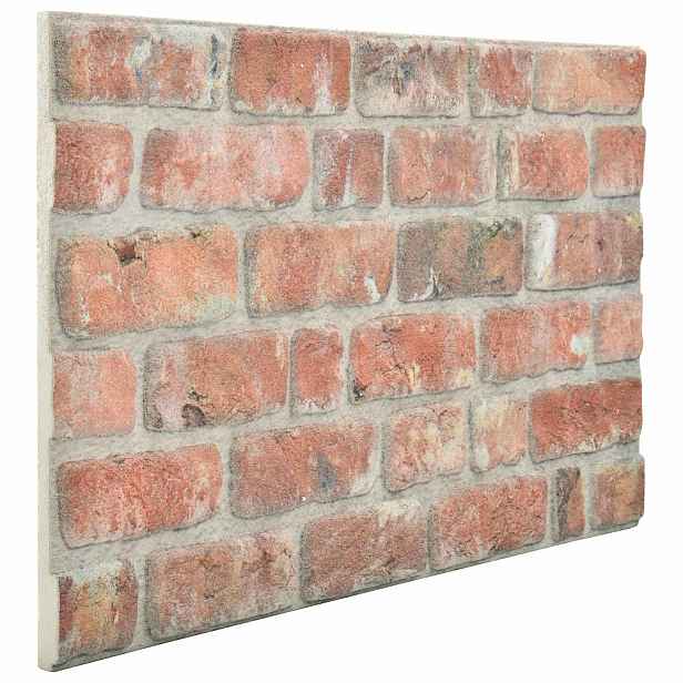 vidaXL Nástěnné panely 10 ks 100 x 50 cm Červená EPS pěna