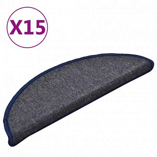vidaXL Rohožky na schody 15 ks 56 x 17 x 3 cm Non-Slip