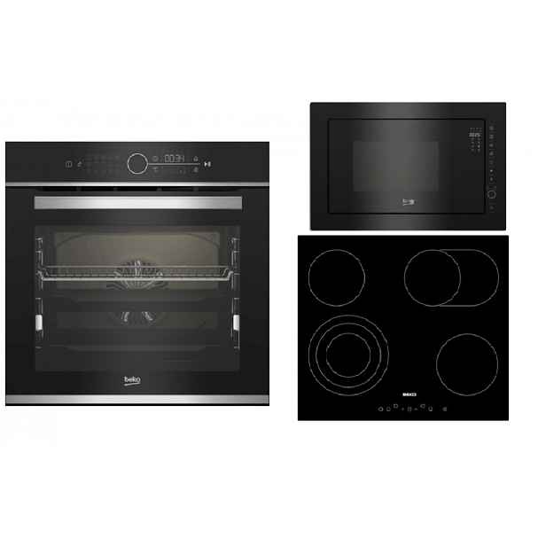 Set spotřebičů Beko BBIM13400XCS + HIC64404T + BMGB25333BG