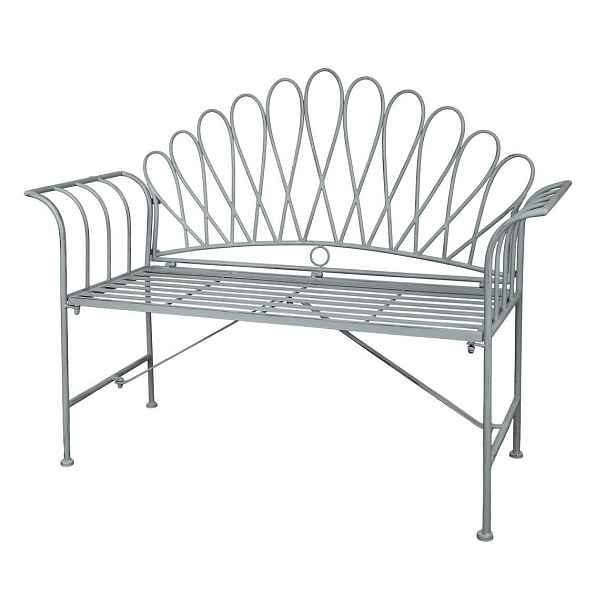 Modrá zahradní lavice La Mointré - 124*46*98 cm Chic Antique