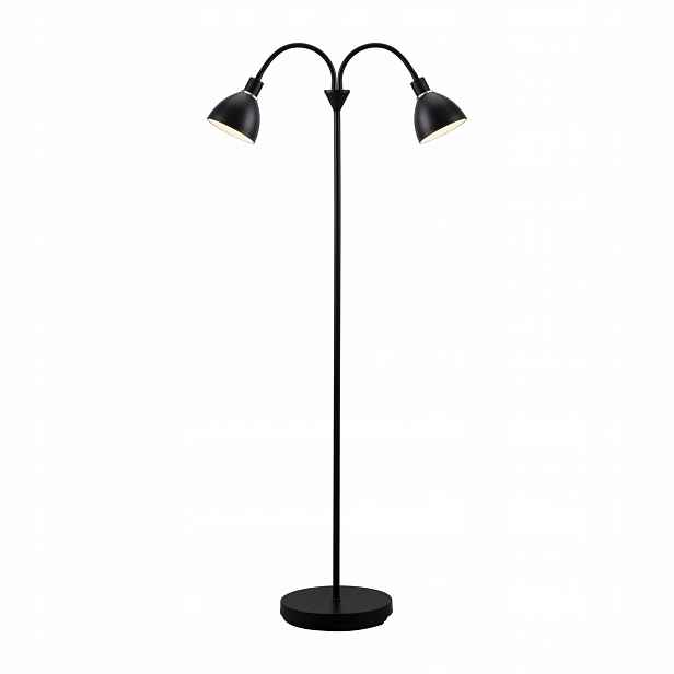 Podlahová lampa Černá Regulační E14 2 Zdroje 25W pro kabinet Ray Nordlux