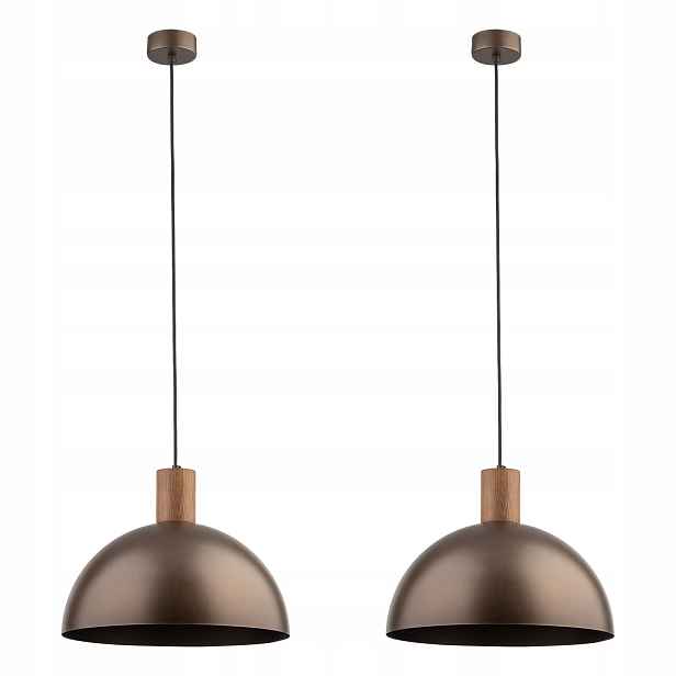 Tk Lighting Sada 2x Pendel Závěsná lampa Oslo Bronzová E27 Styl