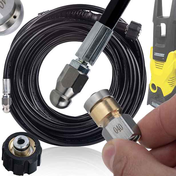 Hadice Na Čištění Kanalizace 20 M22 Karcher K2-K7, Dvě Rotační Trysky