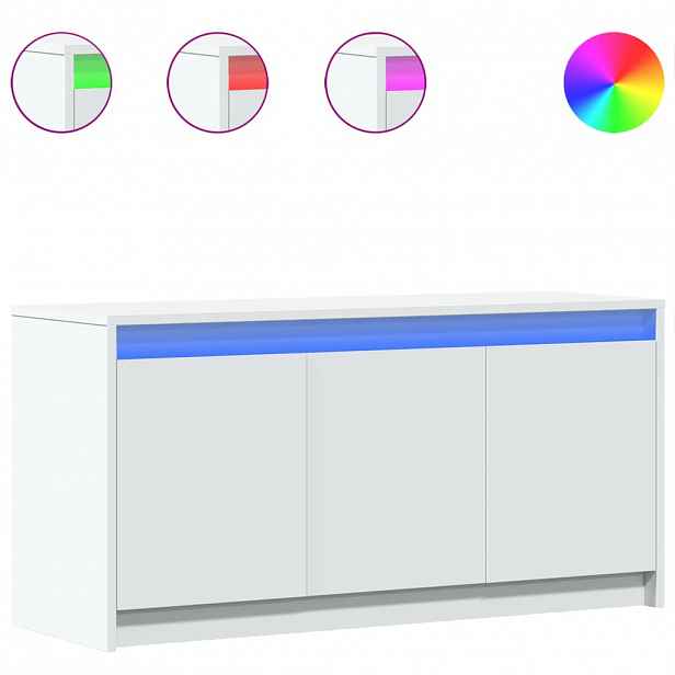vidaXL TV skříňka s LED bílá 100 x 34 x 50 cm kompozitní dřevo