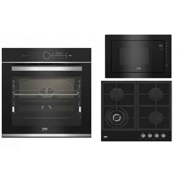 Set spotřebičů Beko BBIM13400XCS + HILW64225S + BMGB25333BG