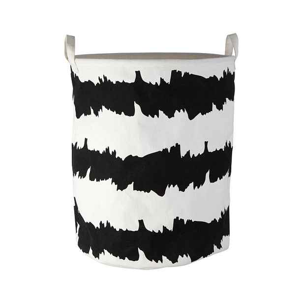 Černobílý látkový koš na prádlo Harga – Premier Housewares