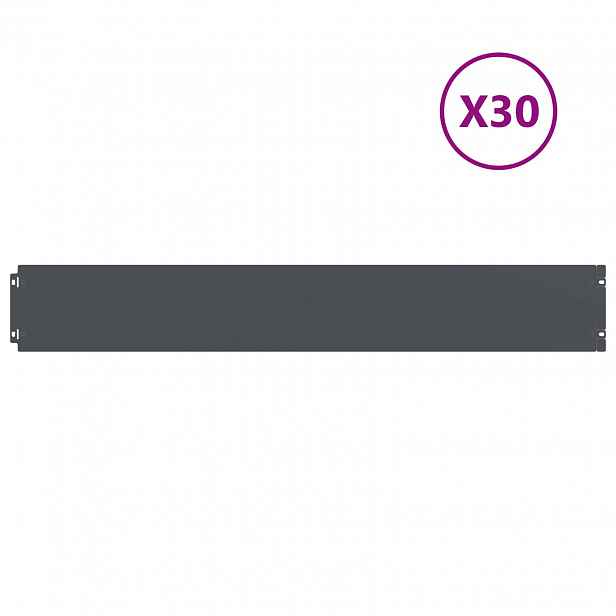 vidaXL Okraj trávníku 30 ks 15 x 103 cm Ocel Antracitová