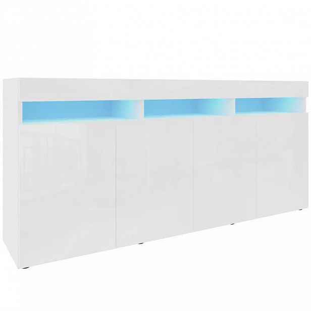 Komoda Izumi 175 WH bílá mat/lesk