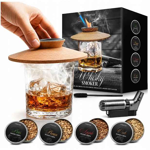 Sada Na Uzení Whisky Smoker Dřevěnka Dárek Pro Chlapce Chlapa