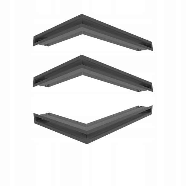 Ventilační Mřížka Krbová Kratki Luft Grafit 6x60x40 Levá Sada 3ks