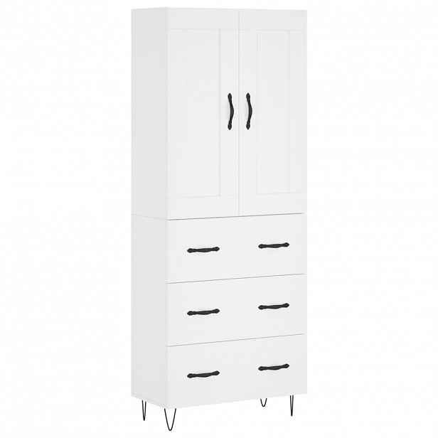 vidaXL Skříň highboard bílá 69,5 x 34 x 180 cm kompozitní dřevo