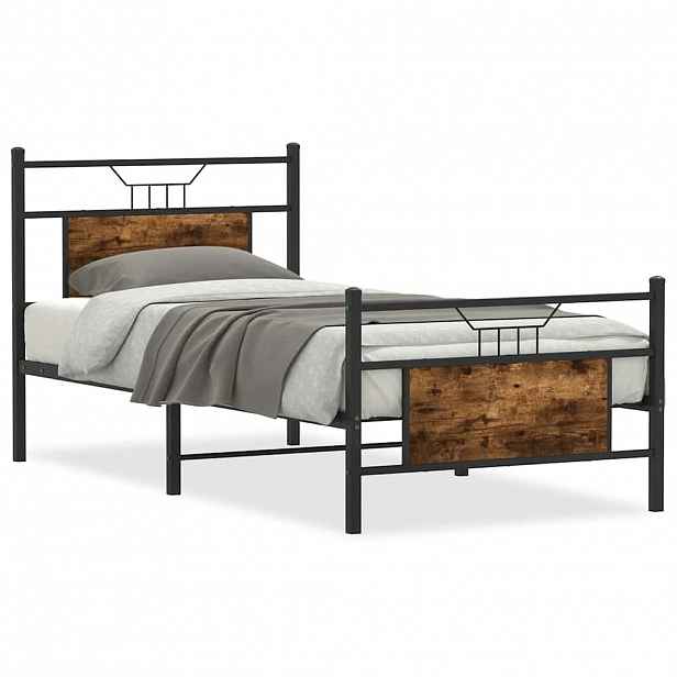 vidaXL Rám postele bez matrace kouřový dub 80x200 cm kompozitní dřevo