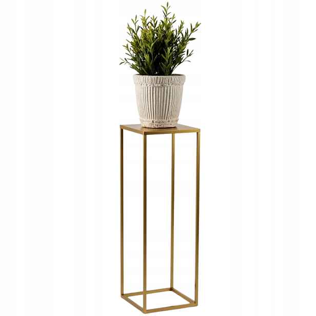 Držák Na Květináč Kovový Stojan Na Květiny Zlatý 80 CM Loft Polský Výrobek