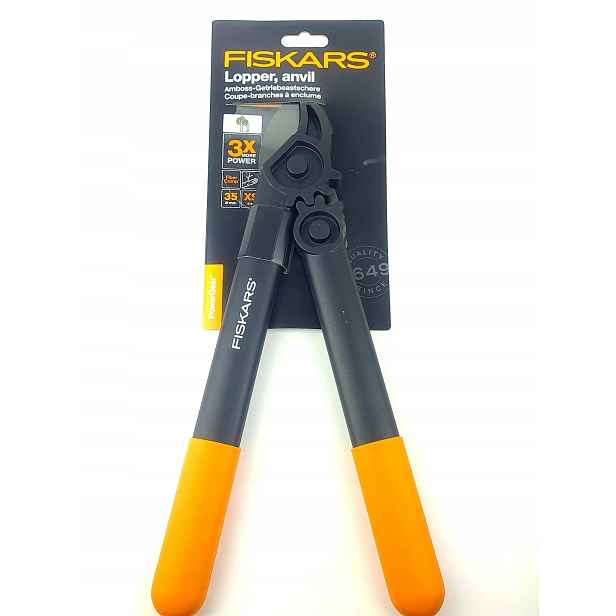 Fiskars Zahradní nůžky Pákový Kovadlinkový Dvouruční Nůžky Zahrada Větve Silné