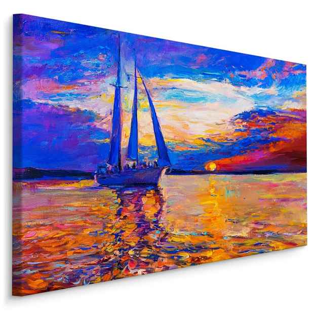 Plátno Barevný Západ Slunce U Moře Varianta: 120x80