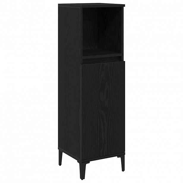 vidaXL Koupelnová skříň Černý dub 30 x 30 x 100 cm Kompozitní dřevo