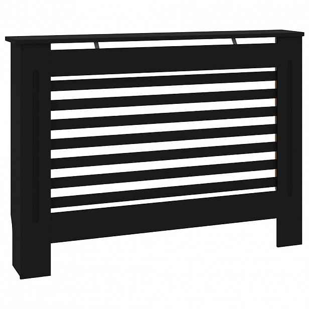 vidaXL Kryt na radiátor černý 112 x 19 x 81,5 cm MDF