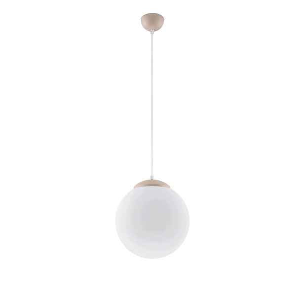 Závěsná lampa Ugo taupe Stropní koule převis velká s kašmírovými vložkami Sollux