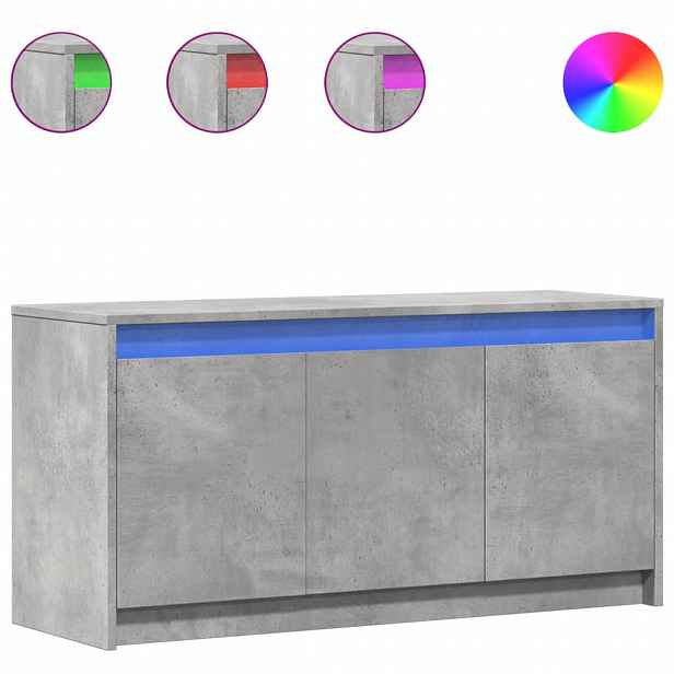 vidaXL TV skříňka s LED betonově šedá 100x34x50 cm kompozitní dřevo