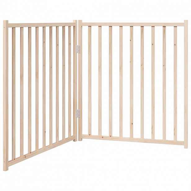vidaXL Zábrana pro psy skládací 2 panely 160 cm masivní jedle
