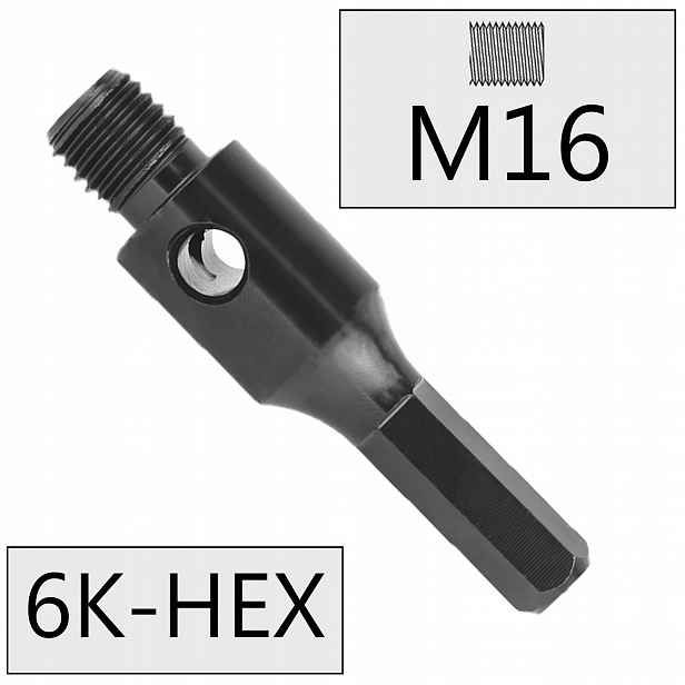 Adaptér z M16 čep na Hex adaptér z M16 na držák Kožíšek