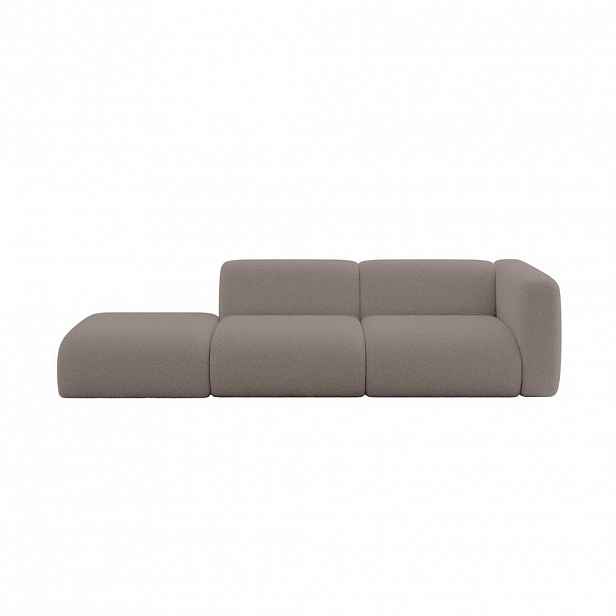 ALTDECOR POHOVKA S PRAVOU OTOMANOU MIRA-S3 296x89x70 Hnědá Bouclé