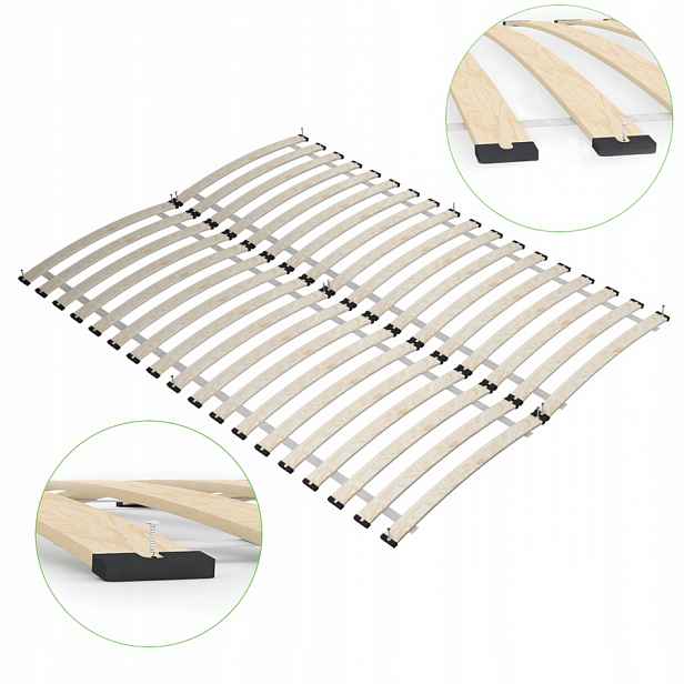 Rám postele 200x160 pod matrace 2x200x80 pružný březový silný