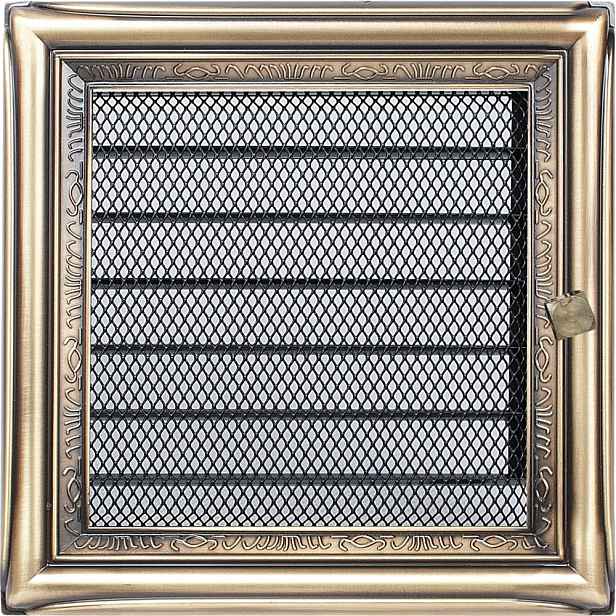 Ventilační Mřížka Rustikální Kratki 17x17 s Vintage ozdobnou žaluzií